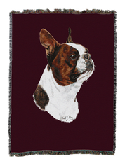 Boston Terrier Brown Blanket