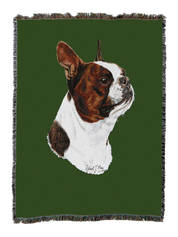 Boston Terrier Brown Blanket