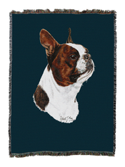 Boston Terrier Brown Blanket