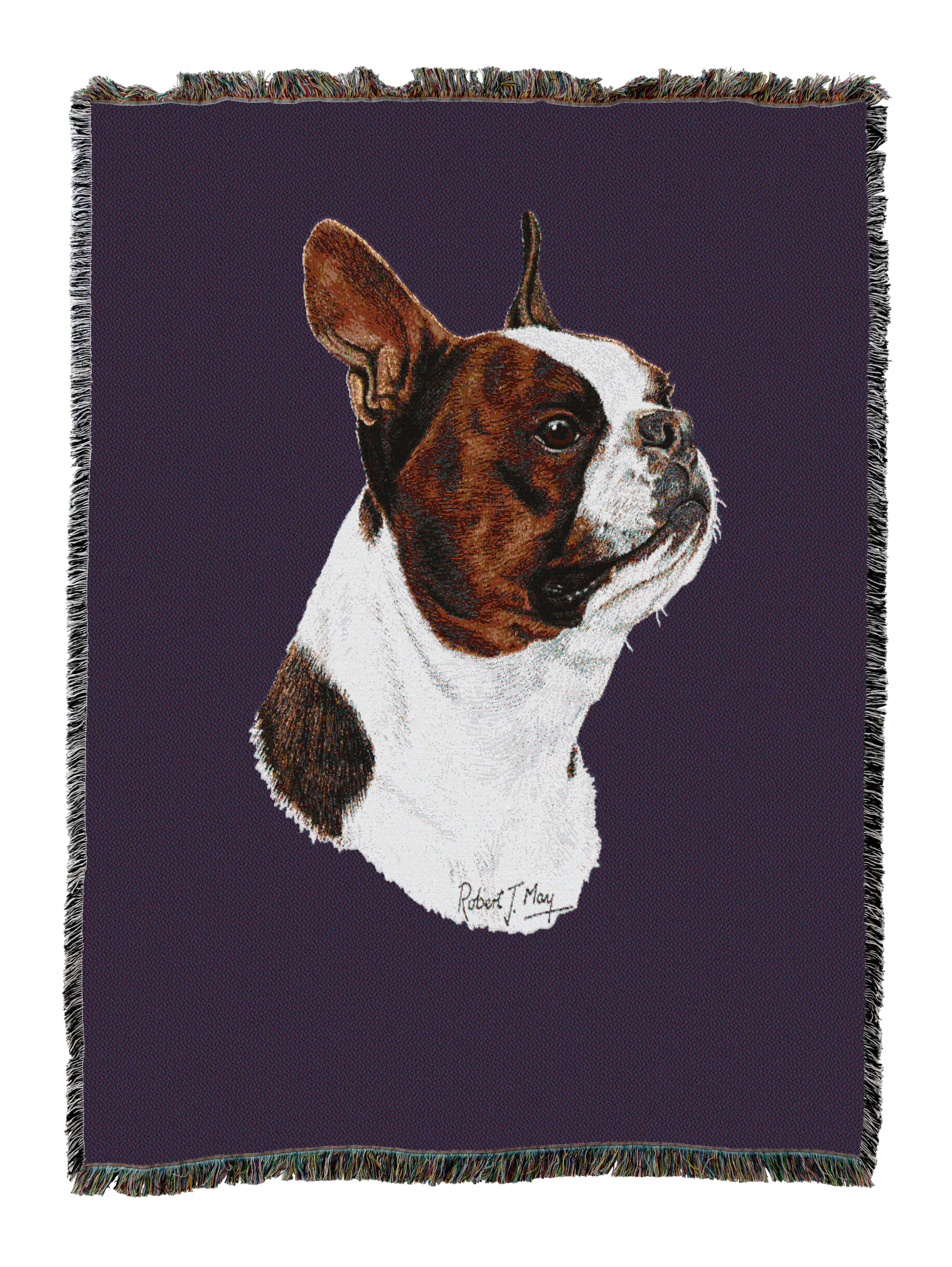 Boston Terrier Brown Blanket
