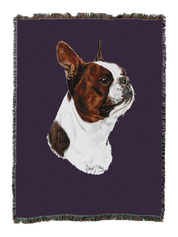 Boston Terrier Brown Blanket
