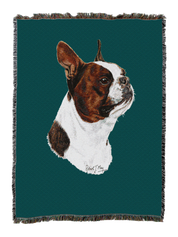Boston Terrier Brown Blanket