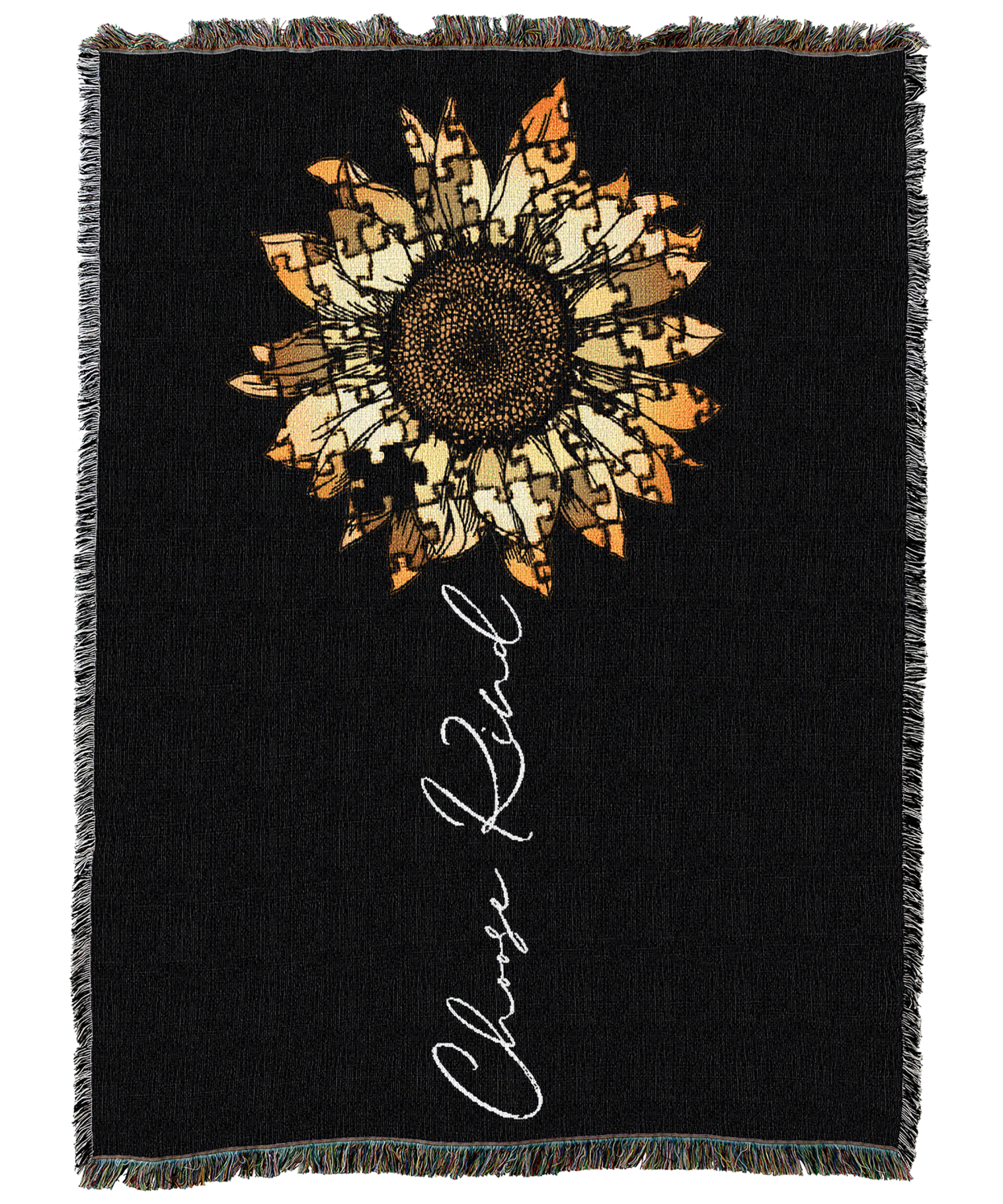 Choose Kind Flower Blanket