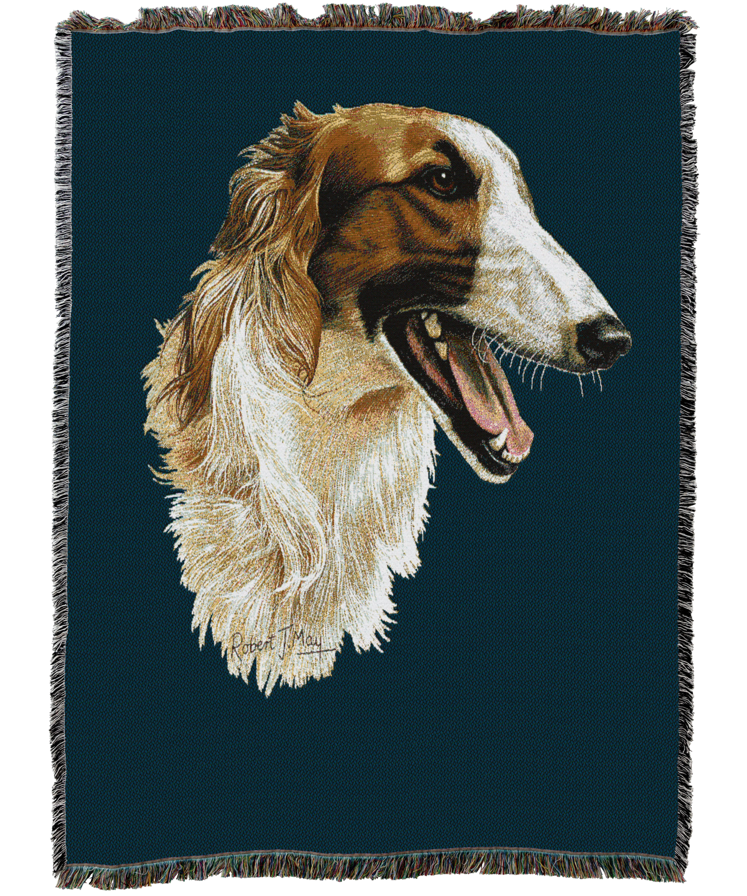 Borzoi Blanket Blue
