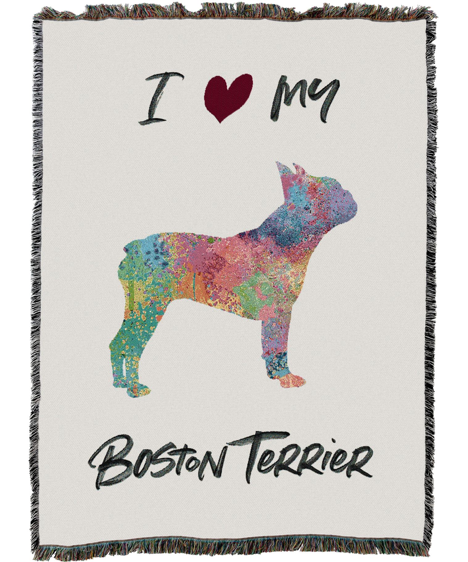 Splash Boston Terrier Blanket