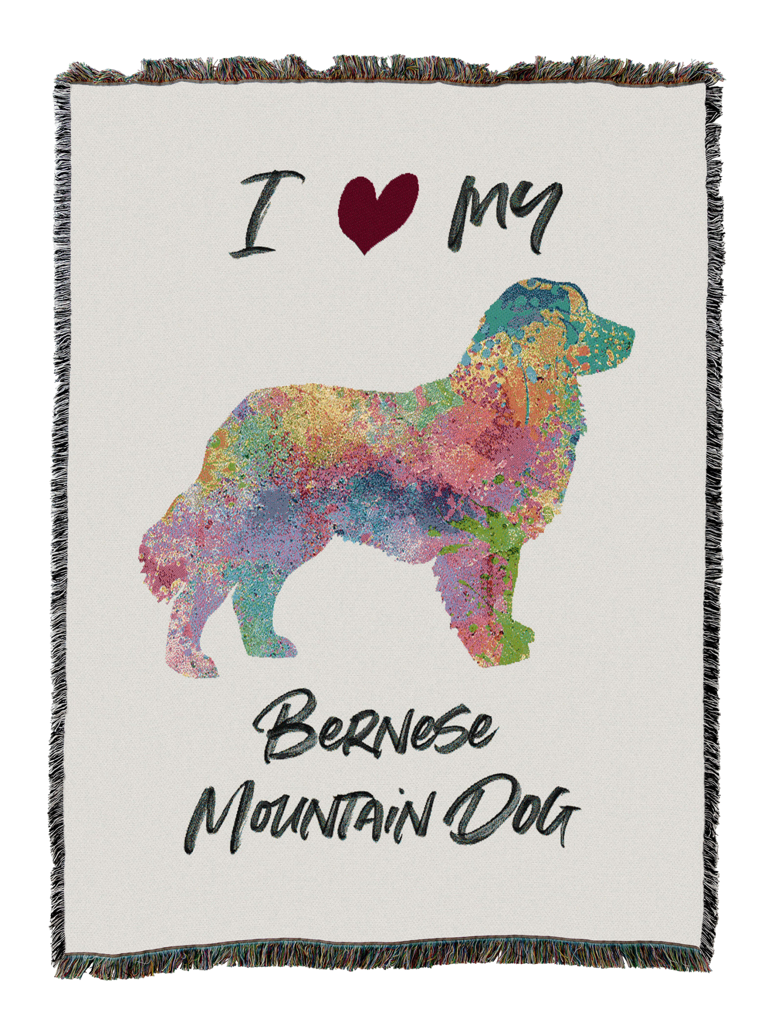 Splash Bernese Mountain Dog Blanket