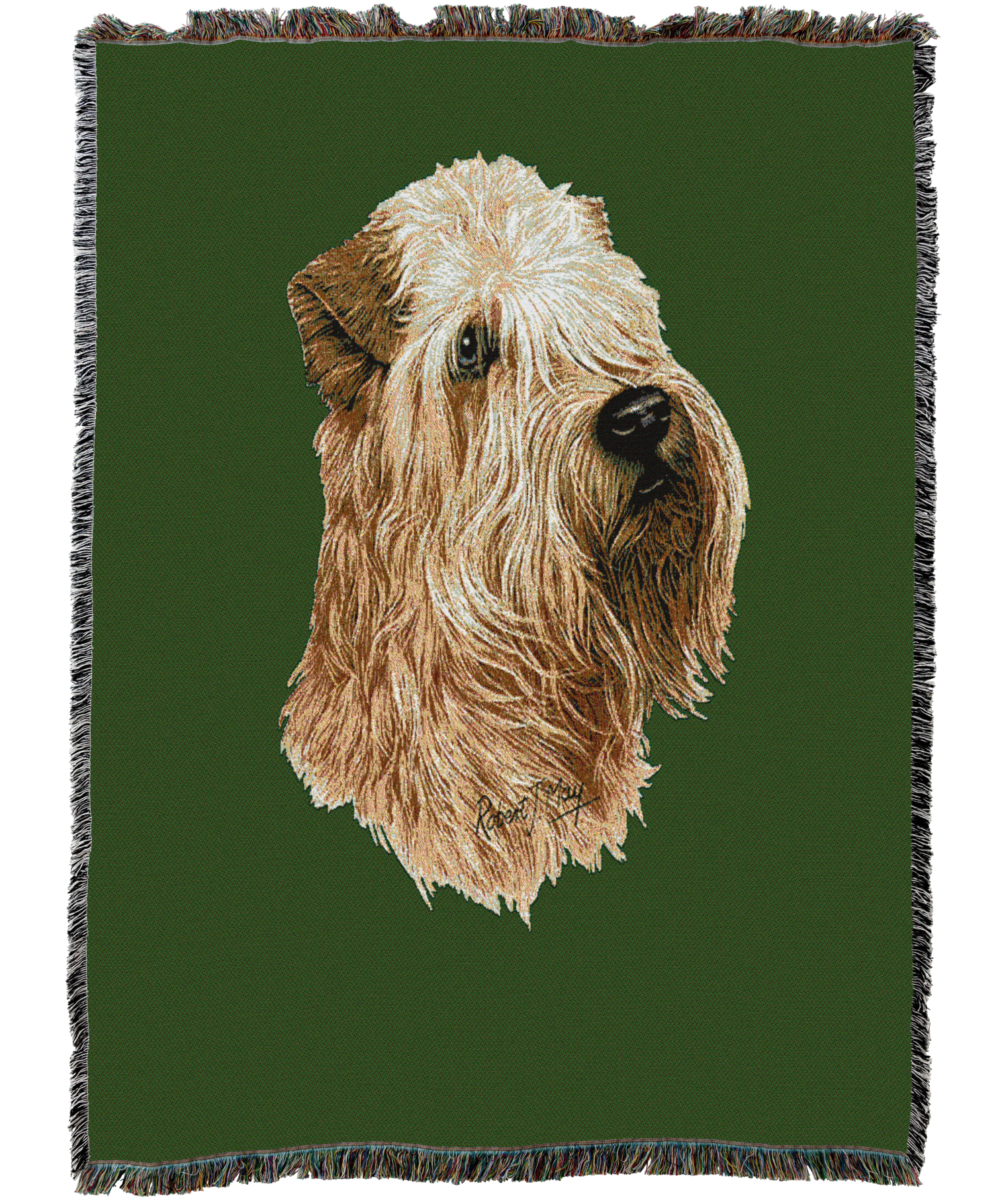 Soft Coated Wheaten Terrier Blanket Green