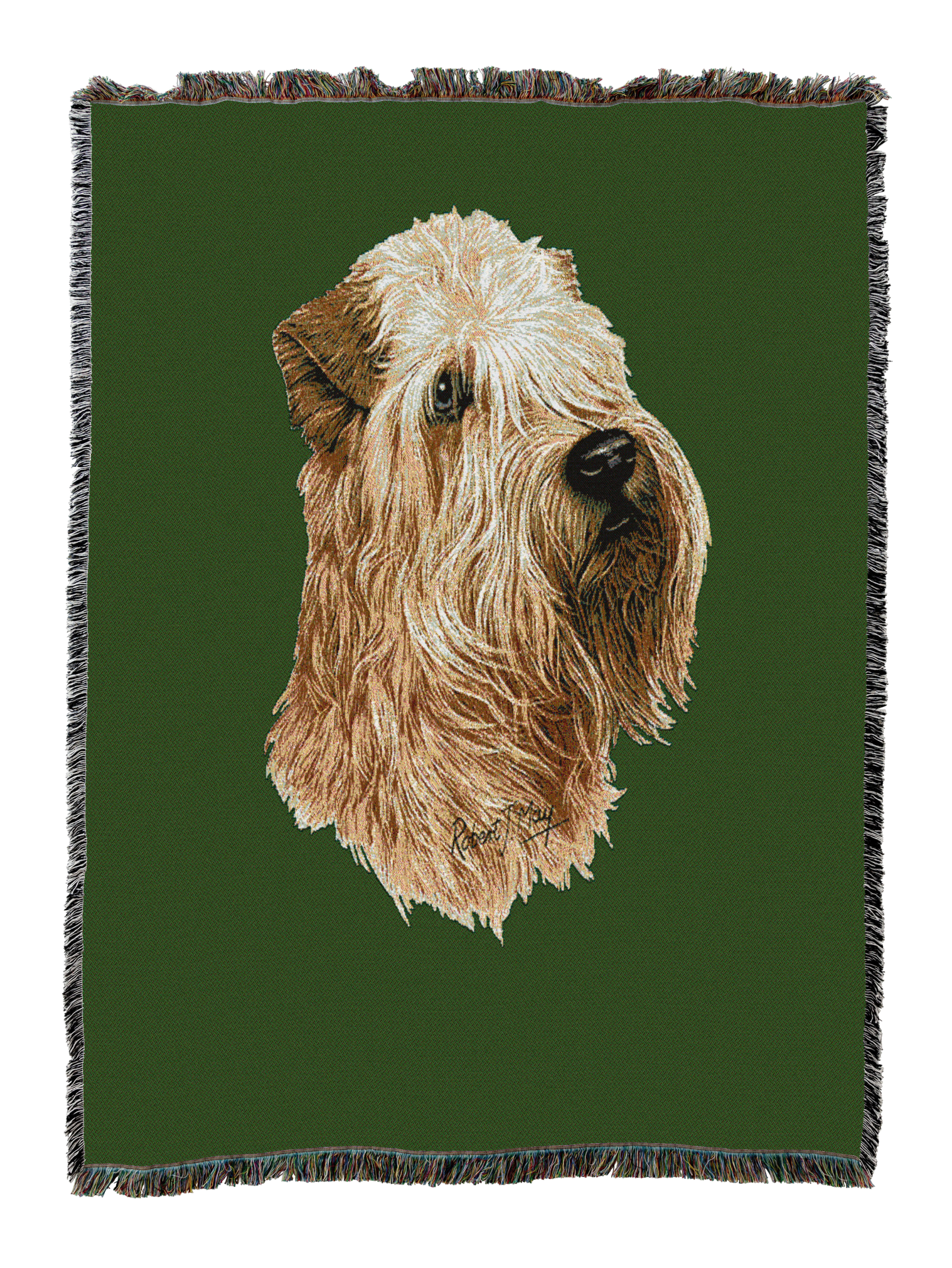 Soft Coated Wheaten Terrier Blanket Green