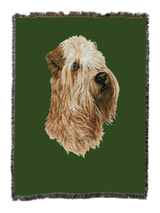 Soft Coated Wheaten Terrier Blanket Green