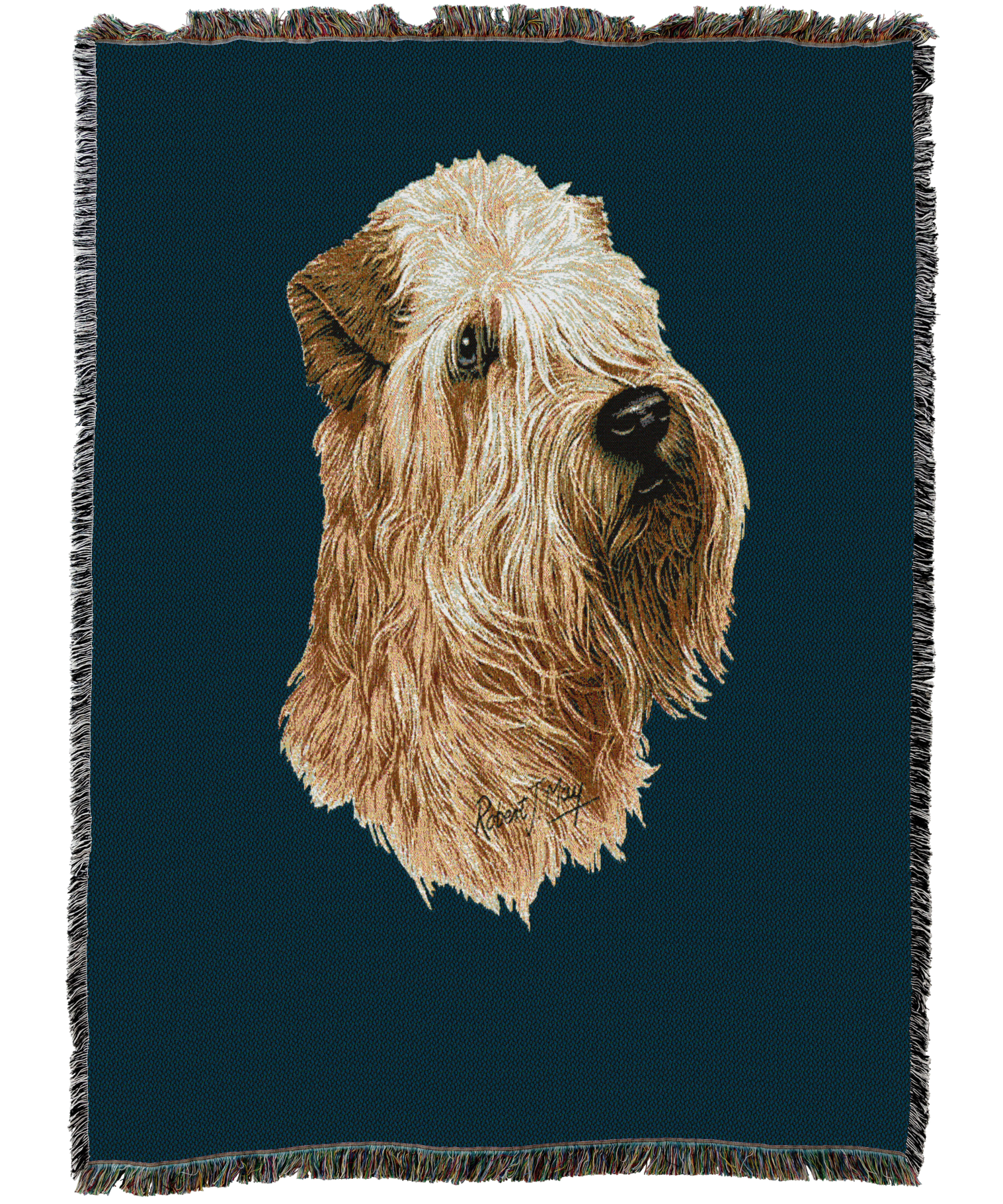 Soft Coated Wheaten Terrier Blanket Blue