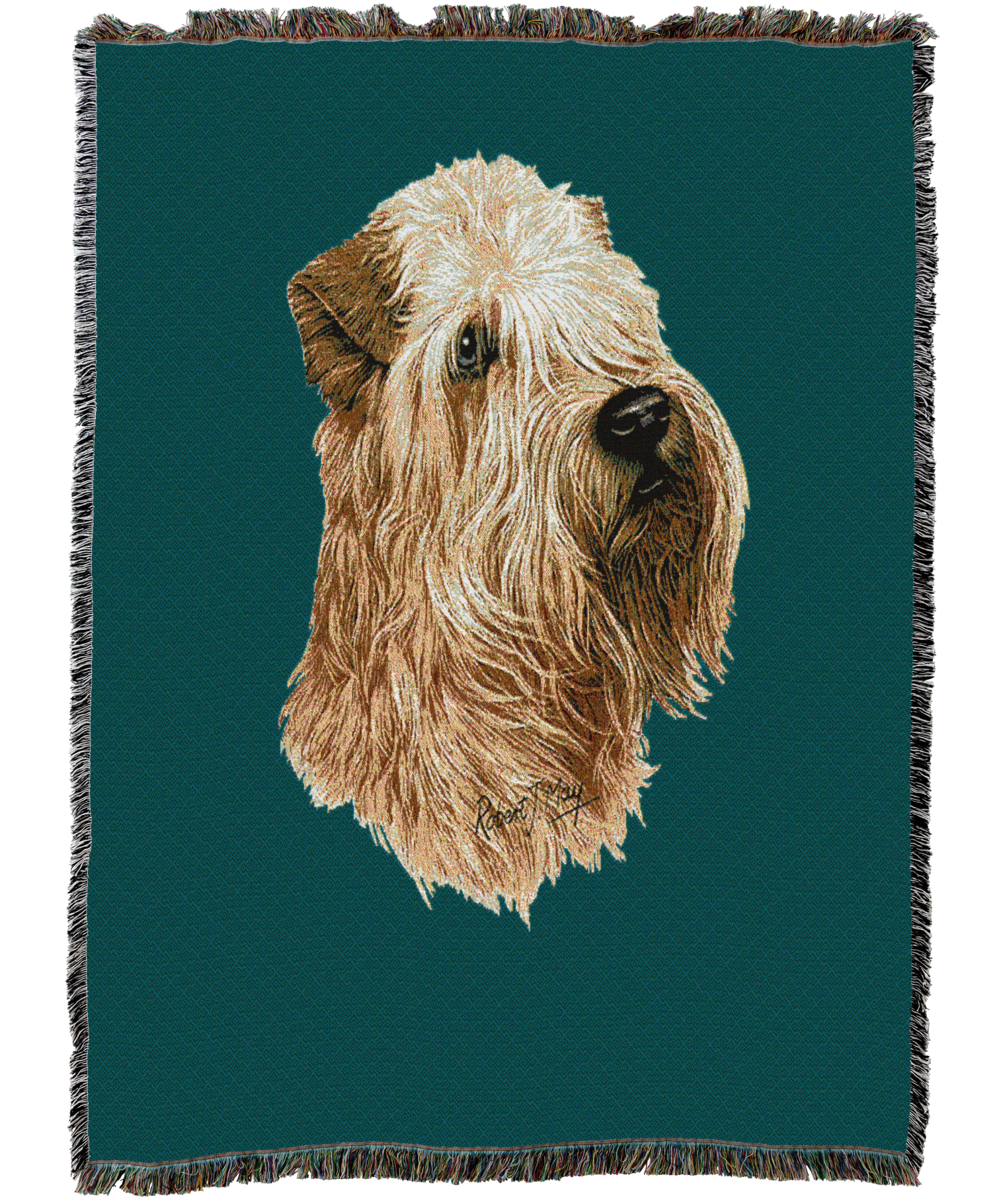 Soft Coated Wheaten Terrier Blanket Teal