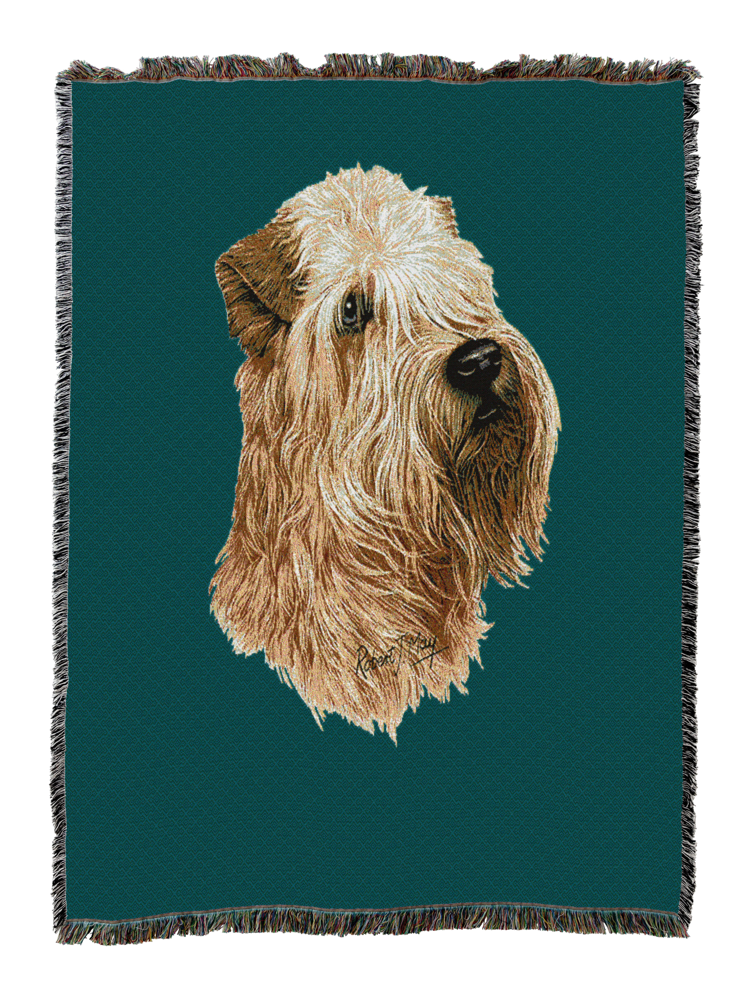Soft Coated Wheaten Terrier Blanket Teal