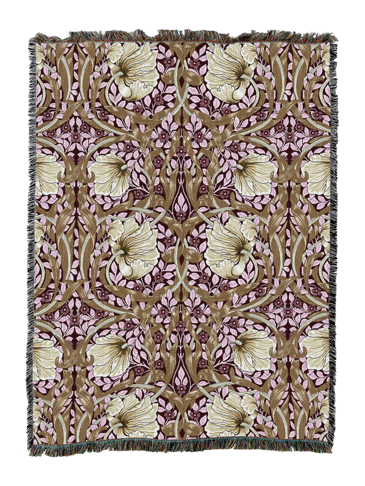William Morris Pimpernel Raspberry Blanket XL