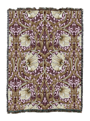 William Morris Pimpernel Raspberry Blanket