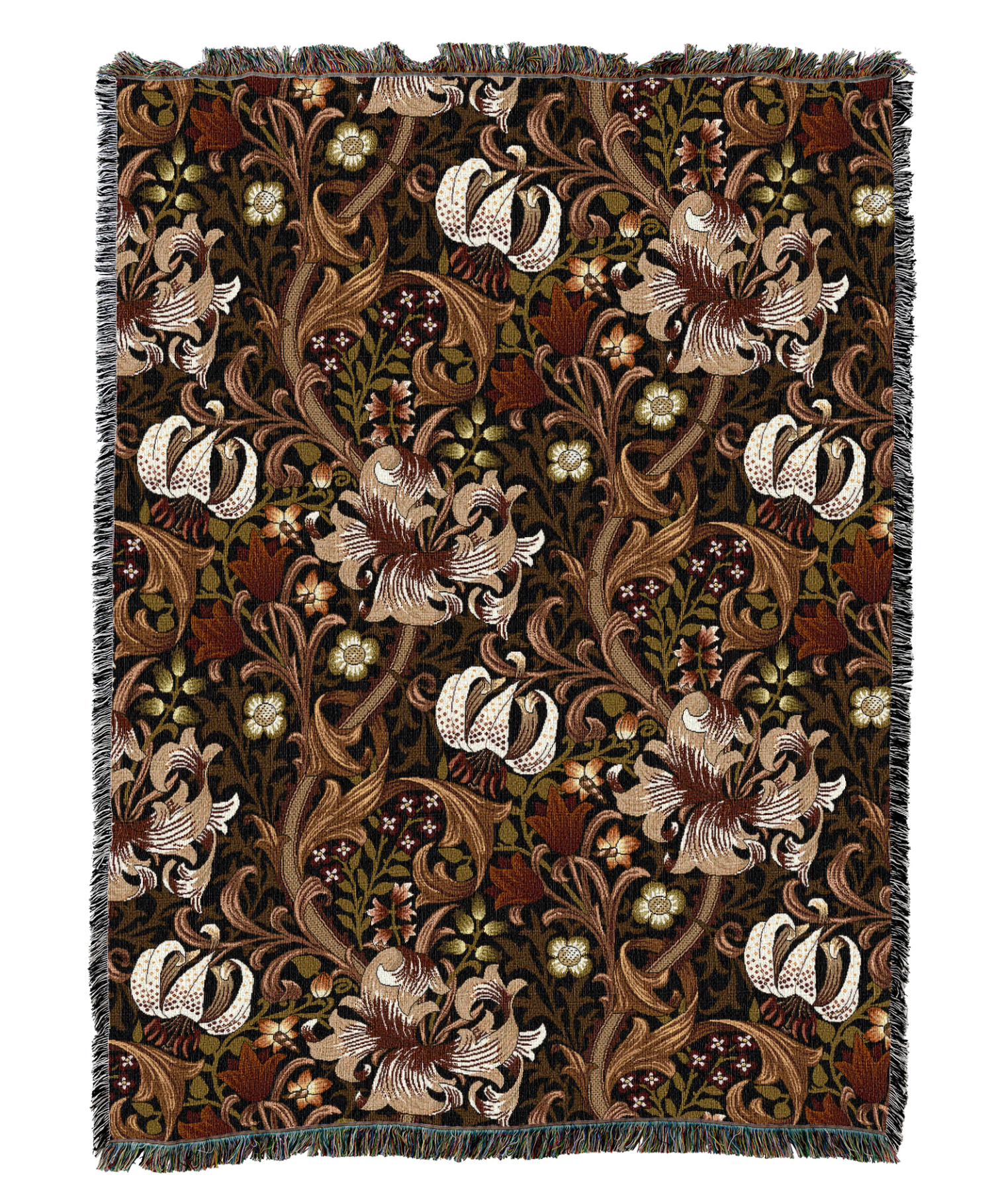 William Morris Golden Lily Sienna Blanket