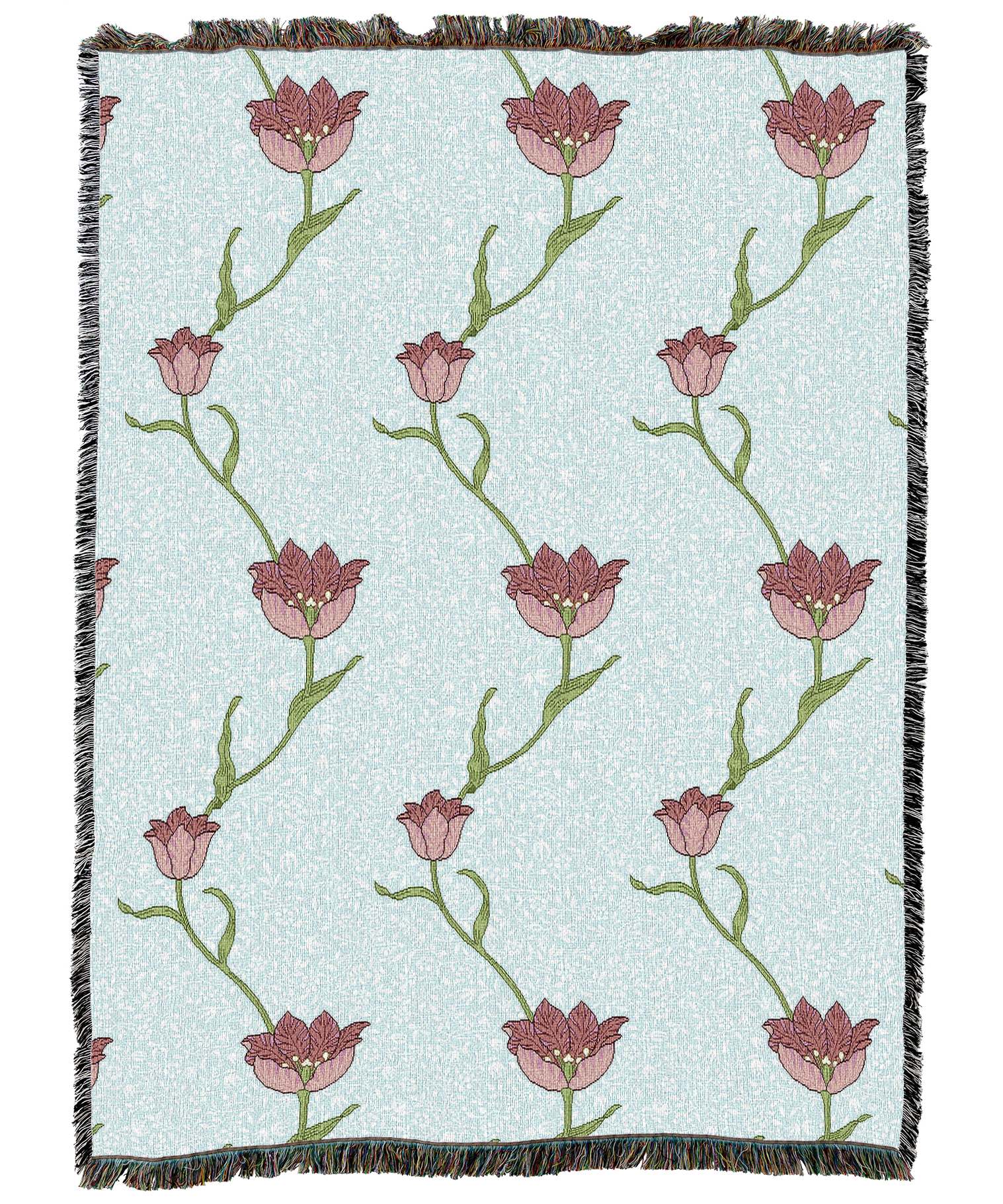 William Morris Garden Tulip Sky Blanket