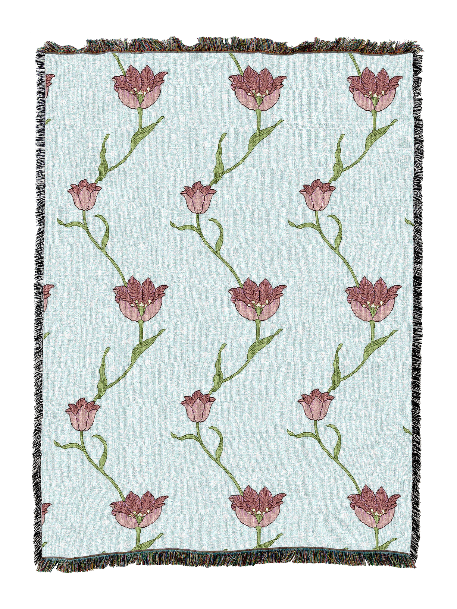 William Morris Garden Tulip Sky Blanket