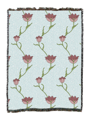William Morris Garden Tulip Sky Blanket