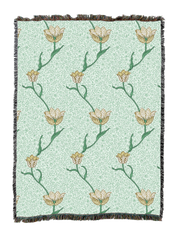 William Morris Garden Tulip Mint Blanket