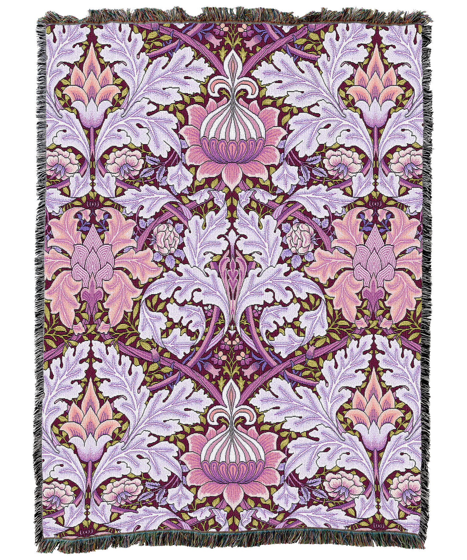 William Morris St James Plum Blanket
