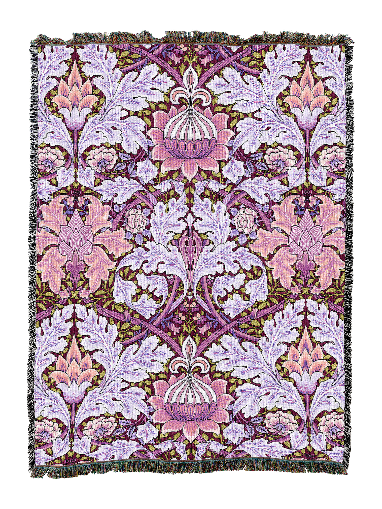 William Morris St James Plum Blanket