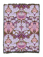 William Morris St James Plum Blanket