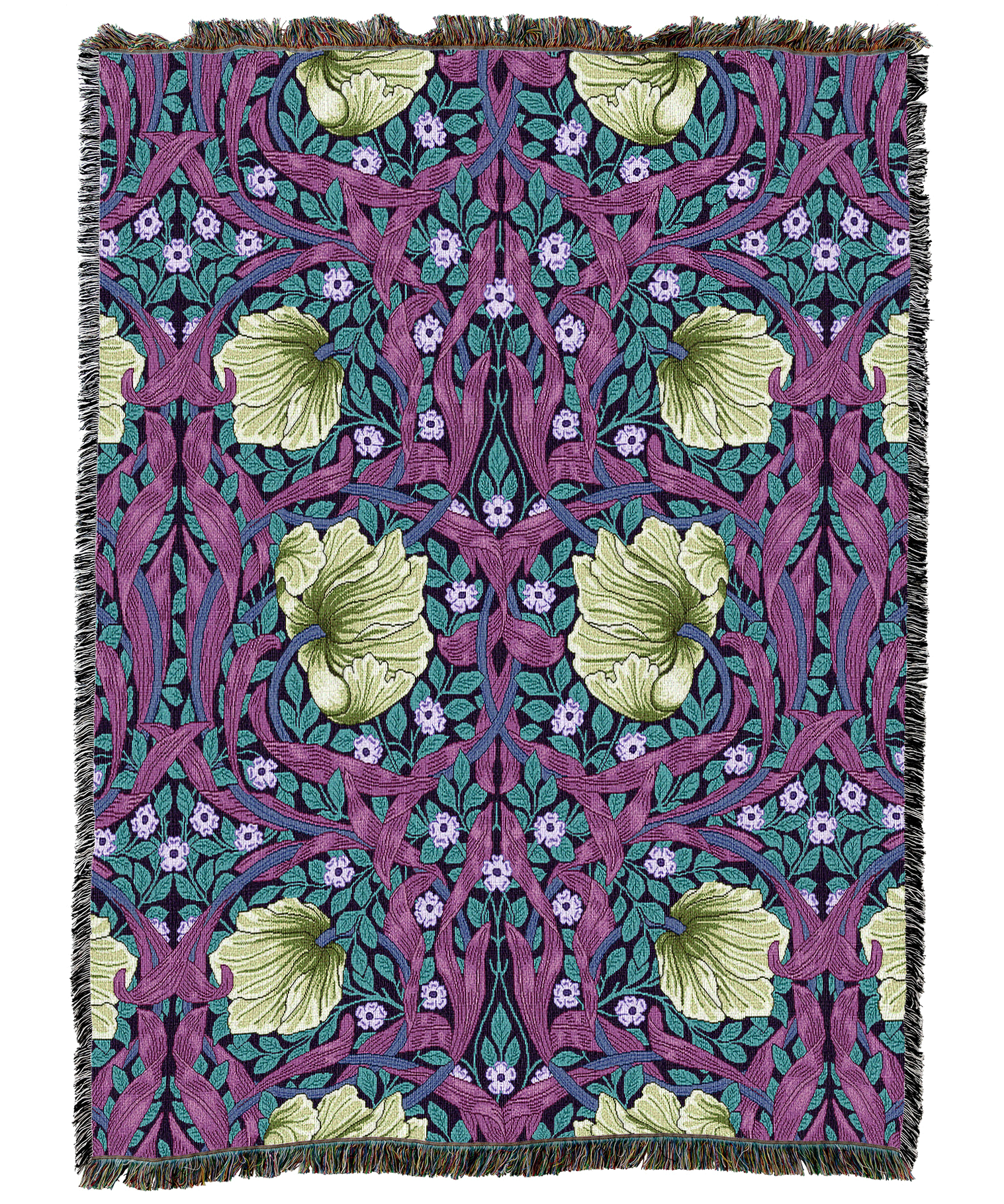 William Morris Pimpernel Peridot Blanket