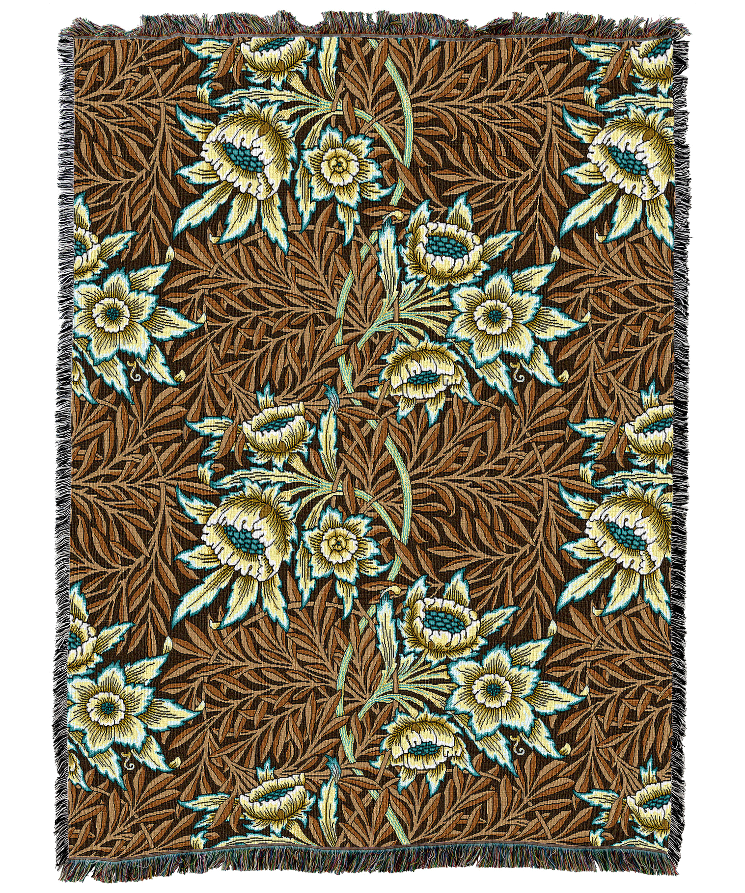 William Morris Tulip And Willow Cocoa Blanket