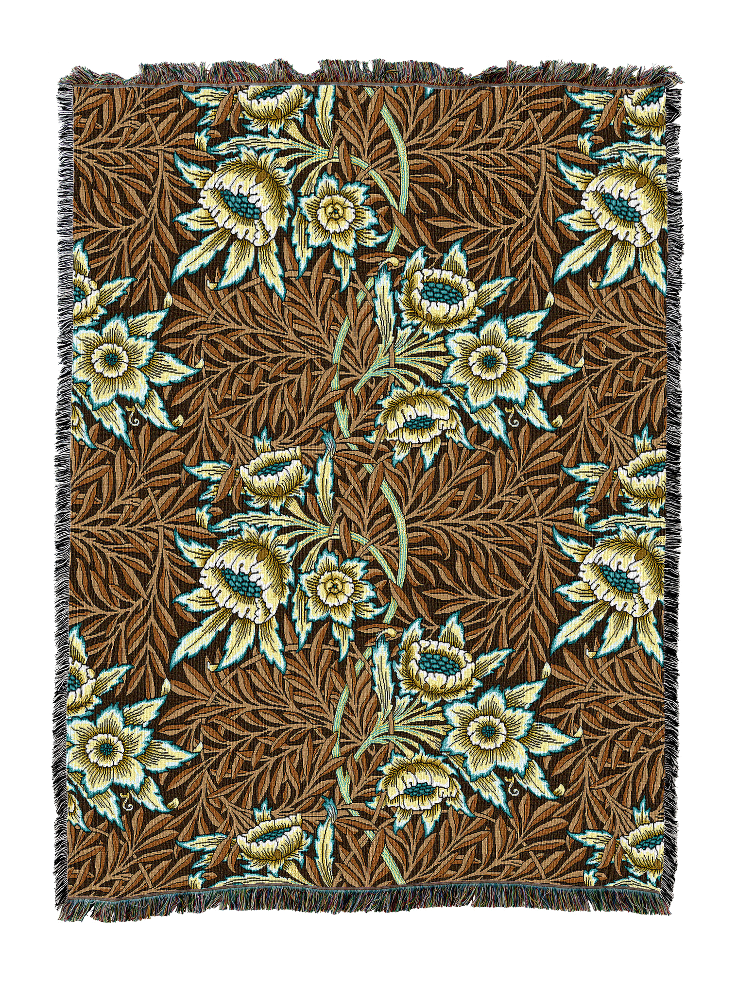 William Morris Tulip And Willow Cocoa Blanket