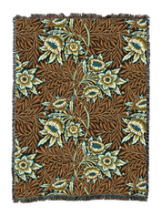 William Morris Tulip And Willow Cocoa Blanket