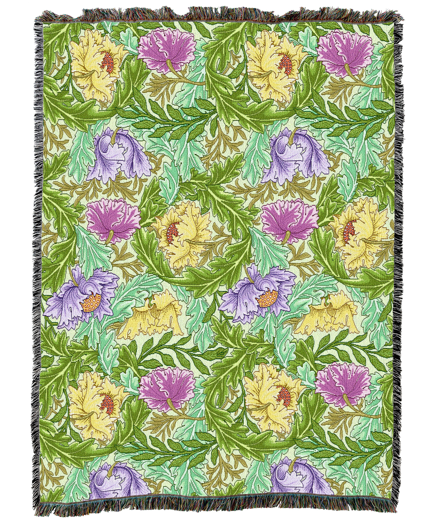 William Morris Wreath April Blanket