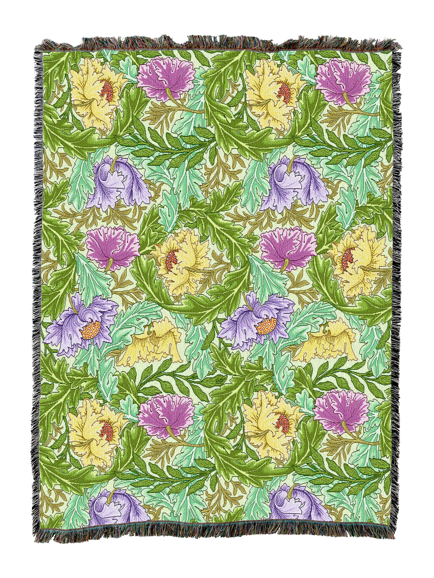 William Morris Wreath April Blanket