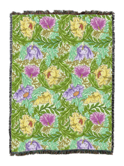 William Morris Wreath April Blanket