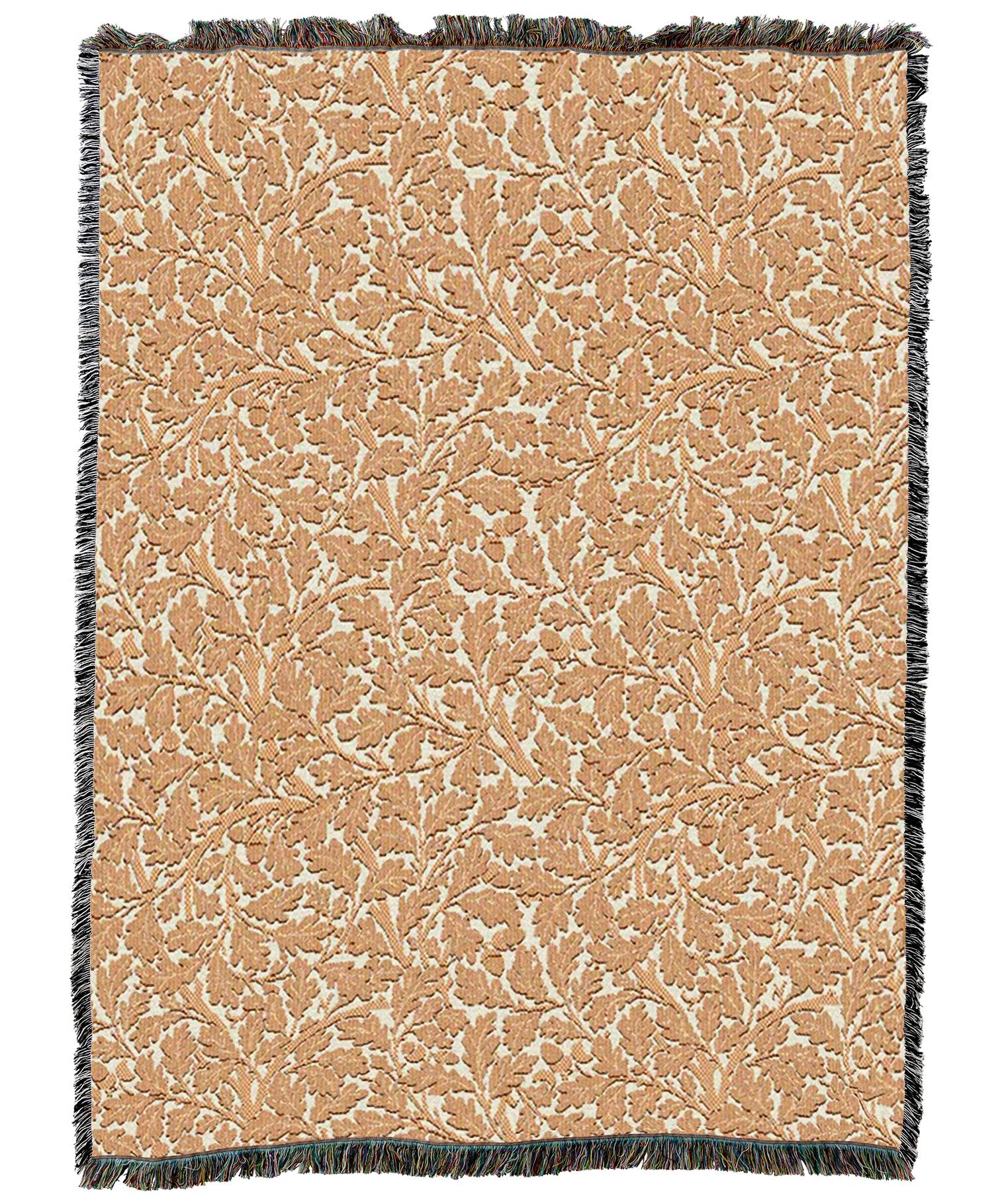 William Morris Oak Tree Peachy Blanket
