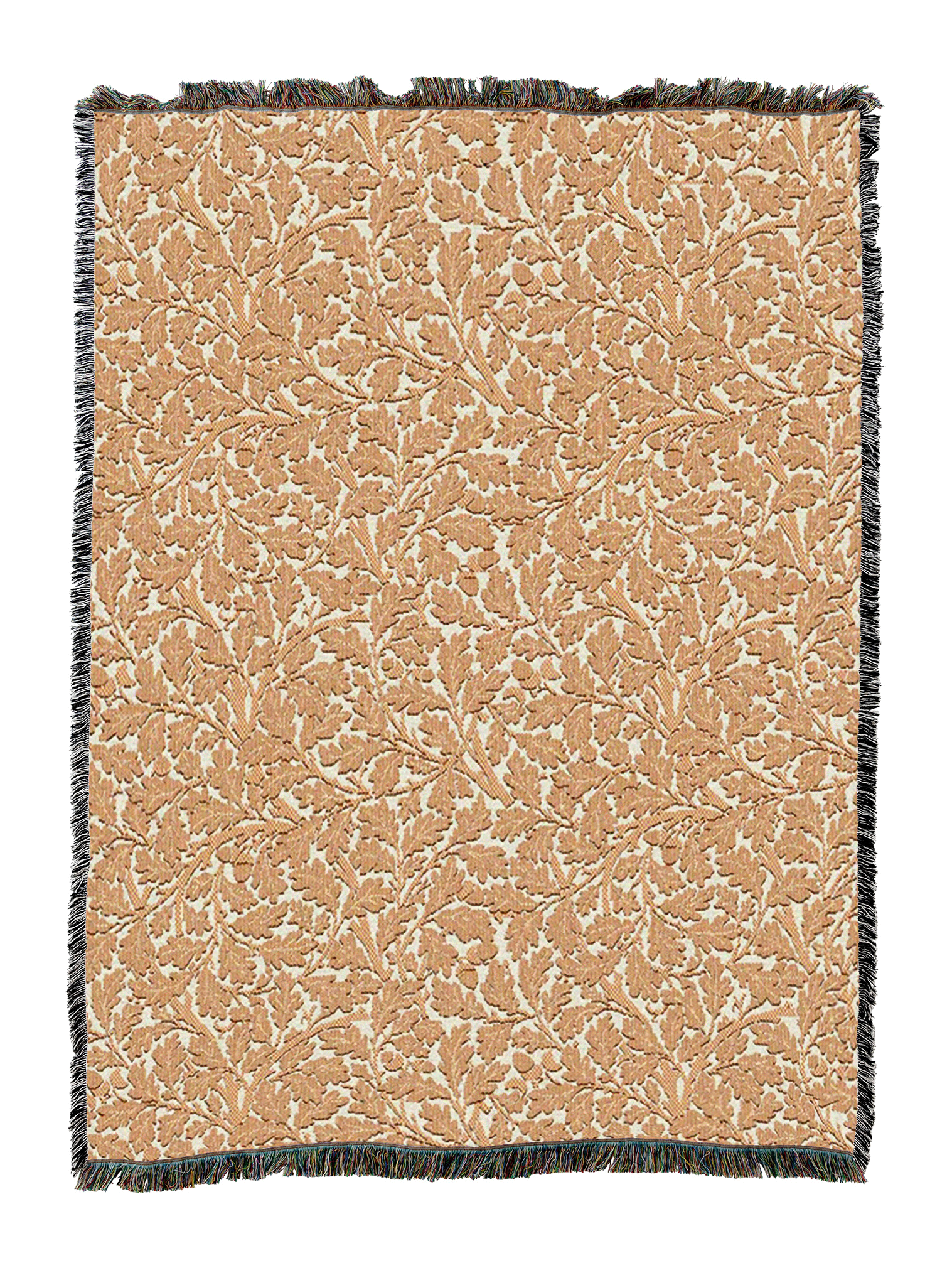 William Morris Oak Tree Peachy Blanket