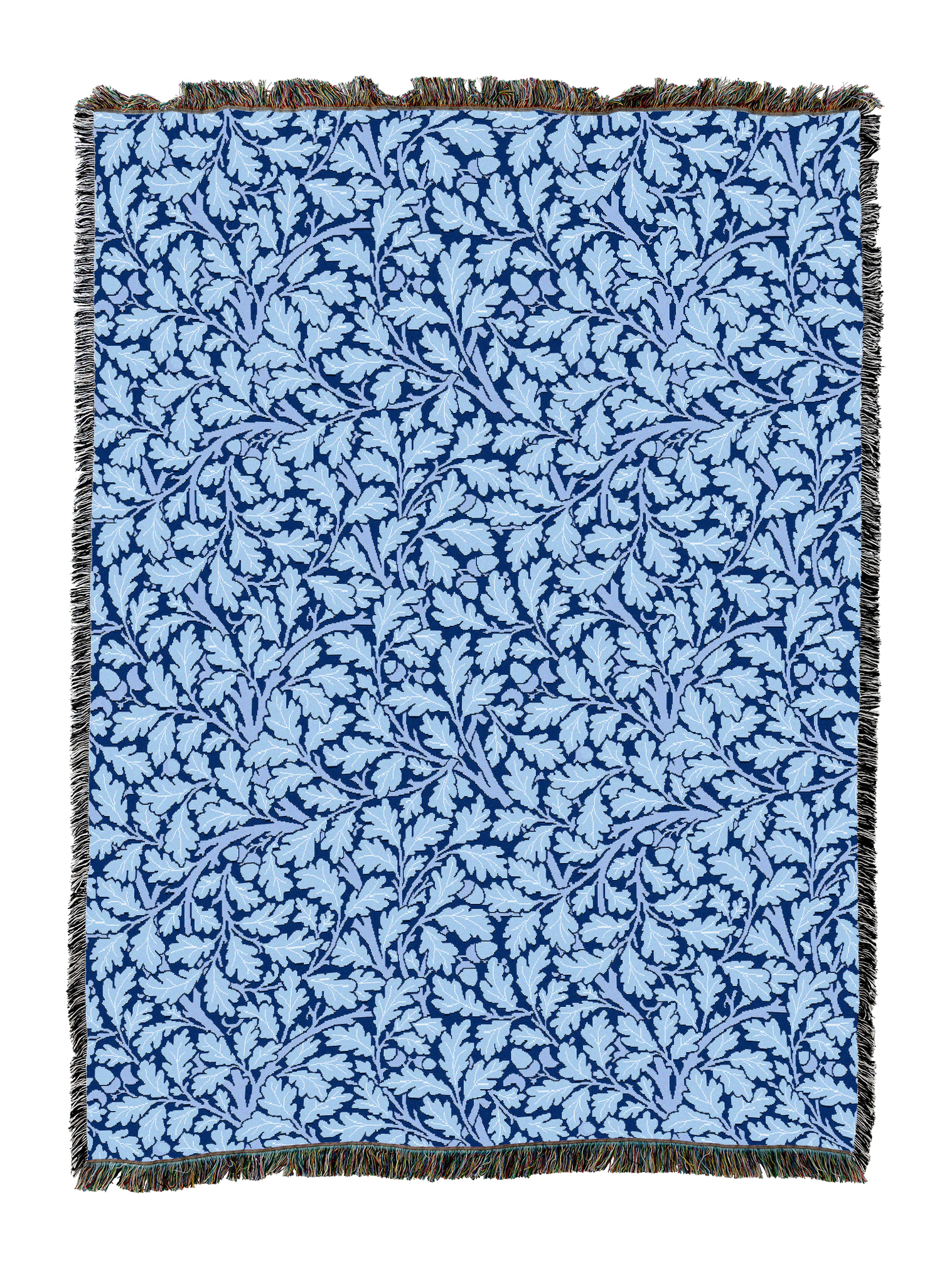 William Morris Oak Tree Blues Blanket XL