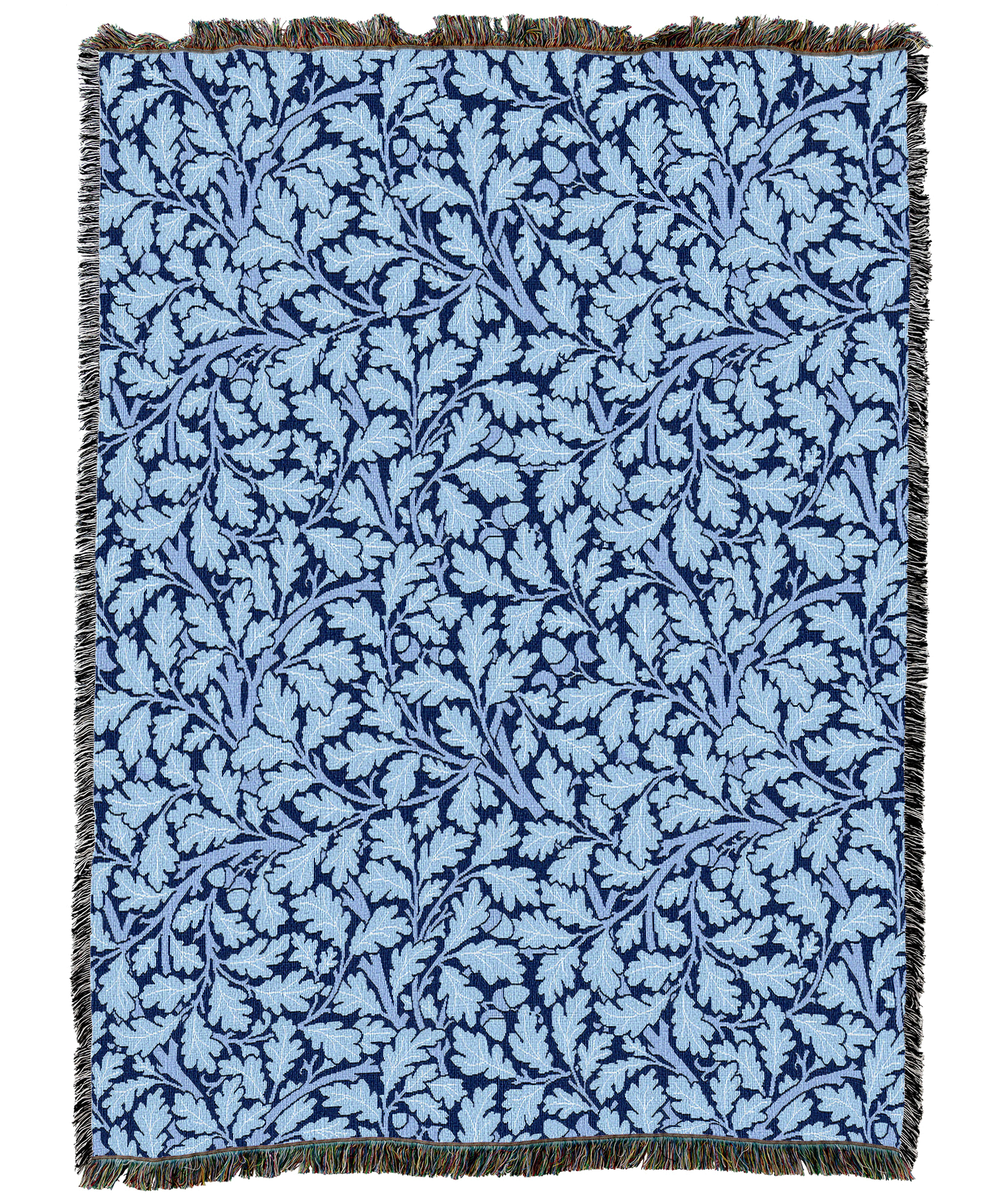 William Morris Oak Tree Blues Blanket