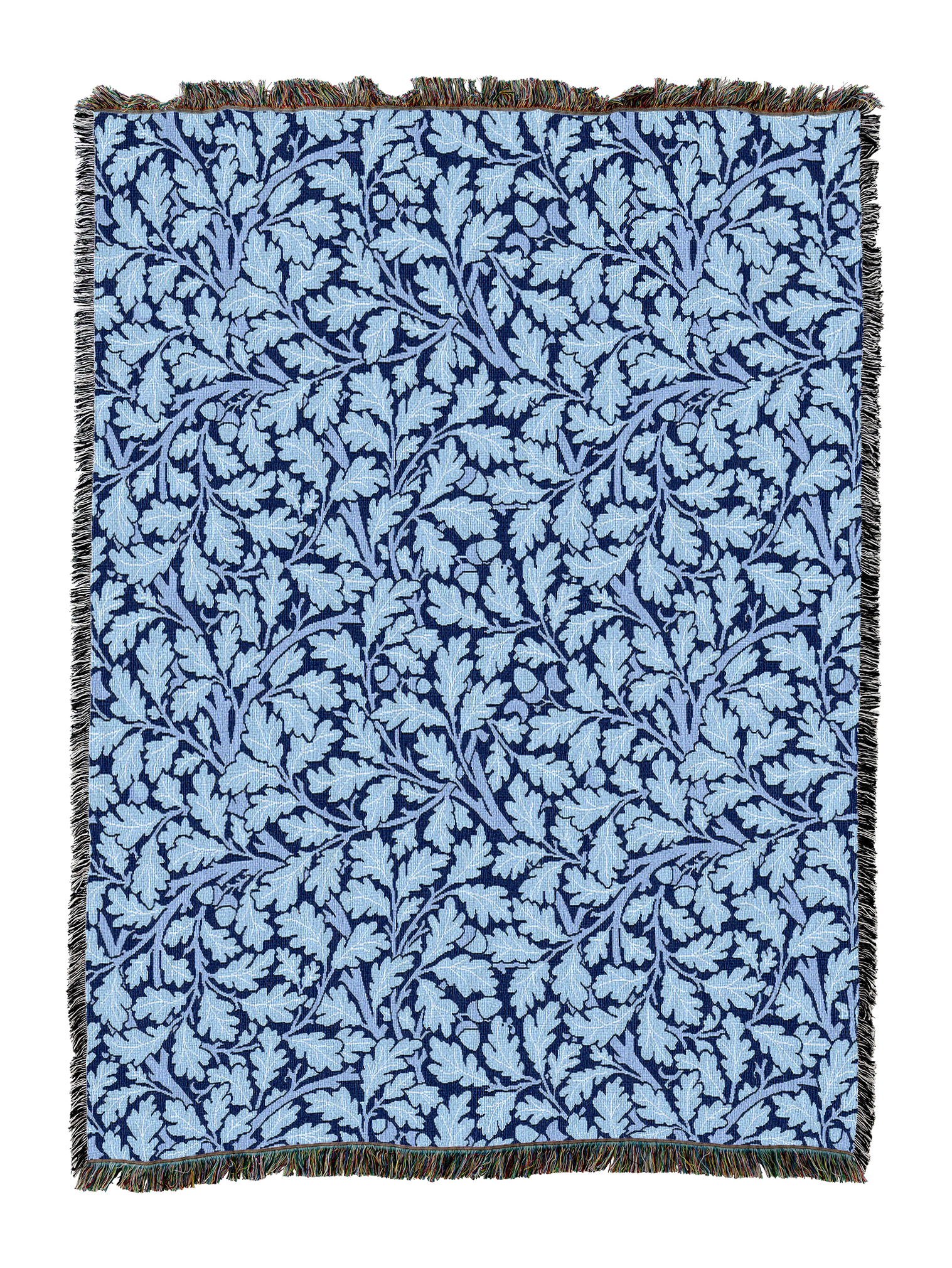 William Morris Oak Tree Blues Blanket