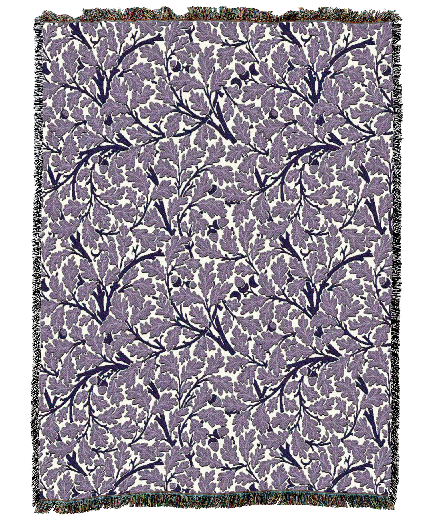 William Morris Oak Tree Purple Blanket
