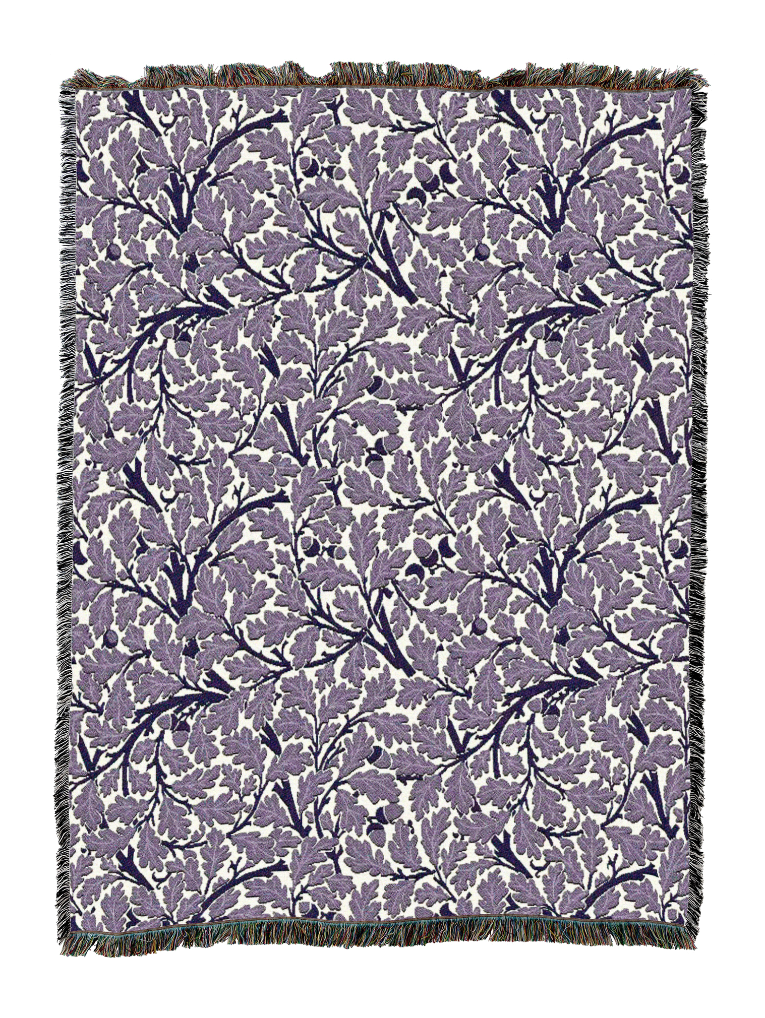 William Morris Oak Tree Purple Blanket