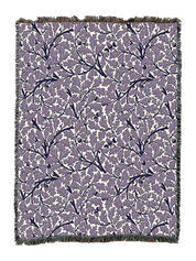 William Morris Oak Tree Purple Blanket