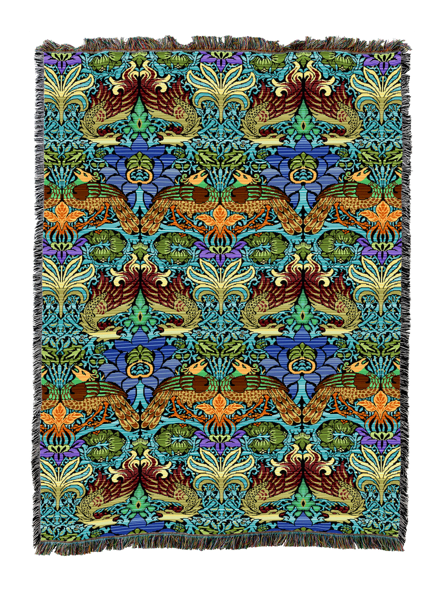William Morris Dragon And Peacock Blanket