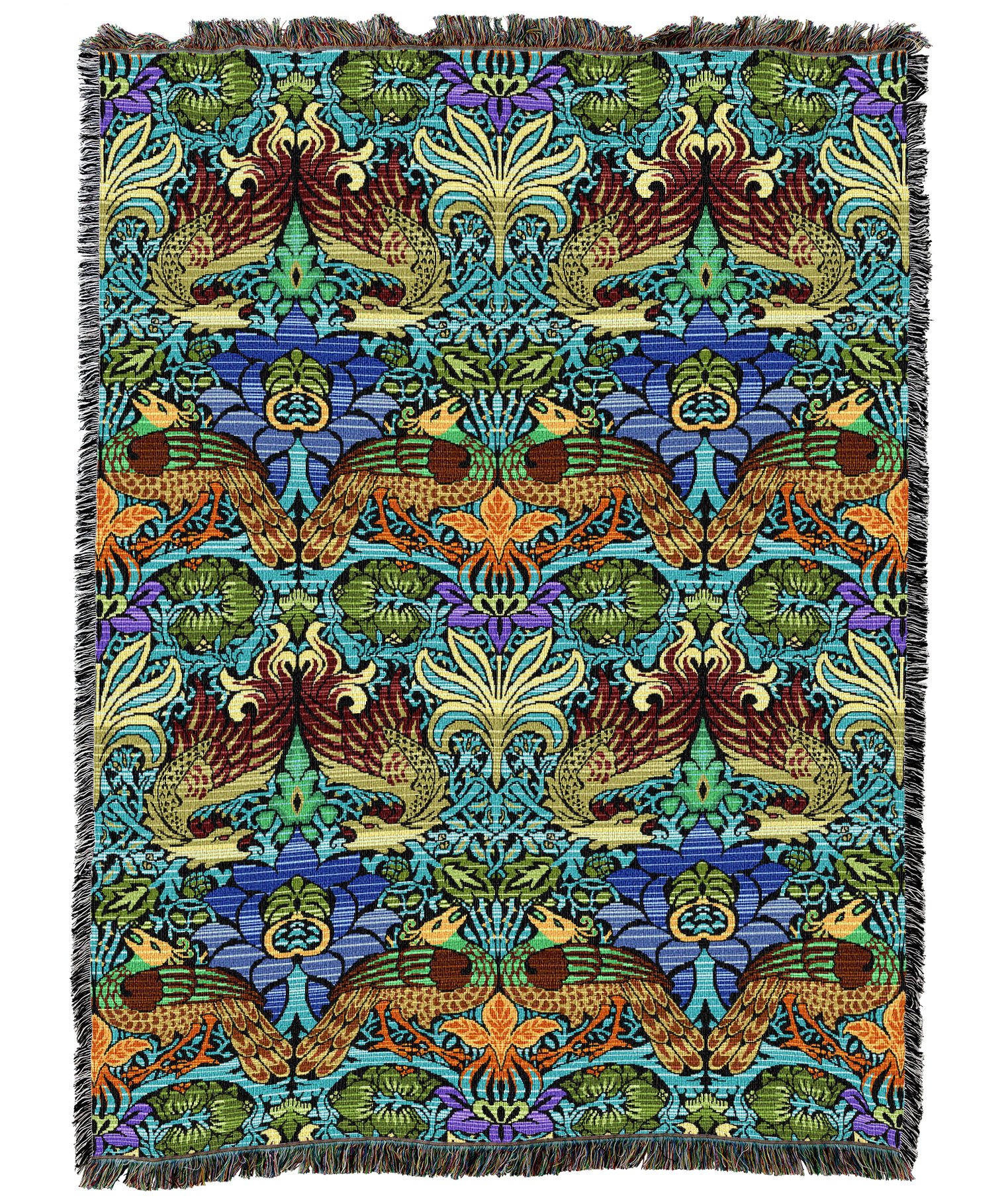 William Morris Dragon And Peacock Blanket
