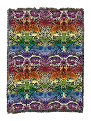 William Morris Dragon And Peacock Spectrum Blanket XL