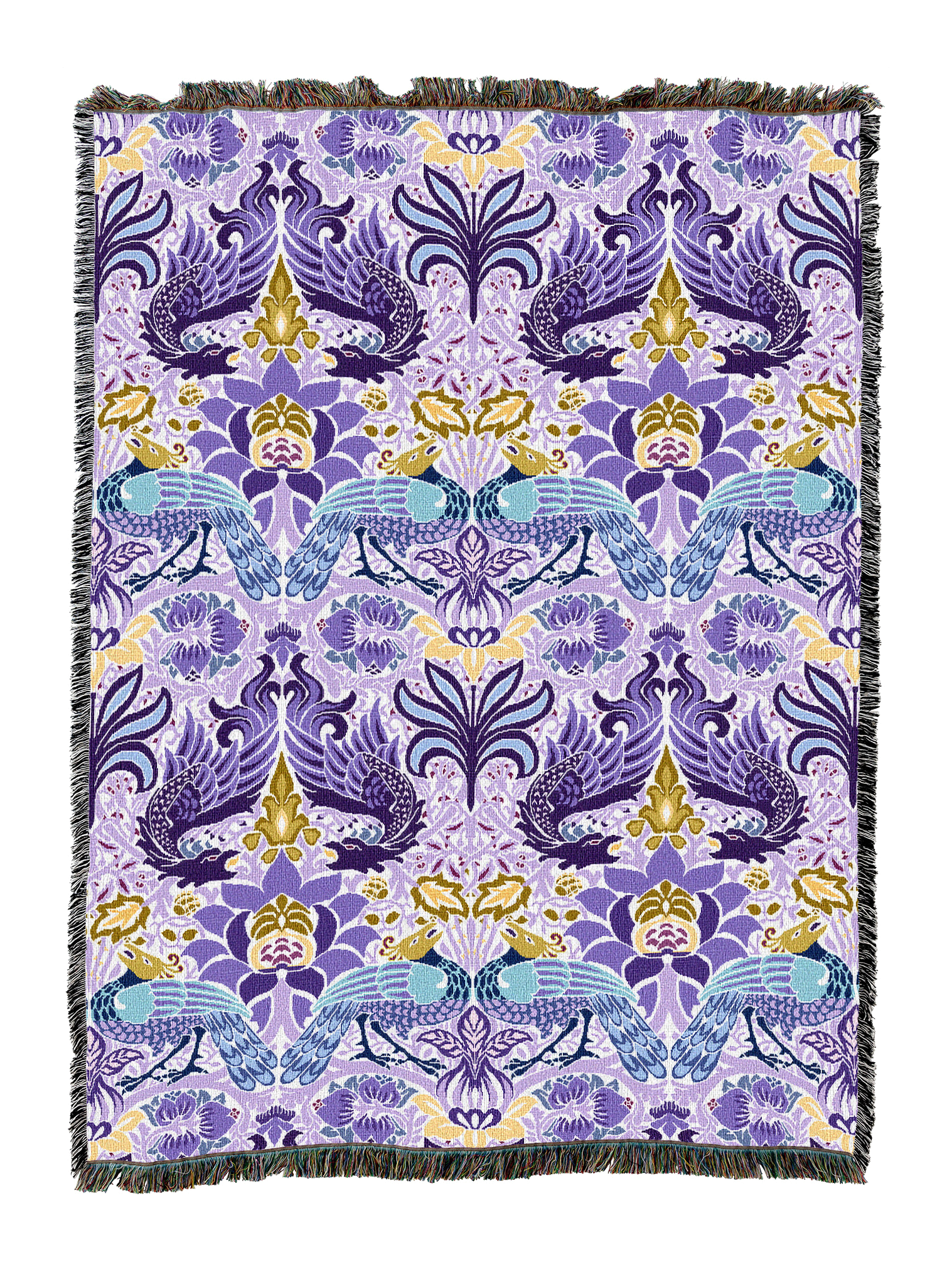 William Morris Dragon And Peacock Blanket