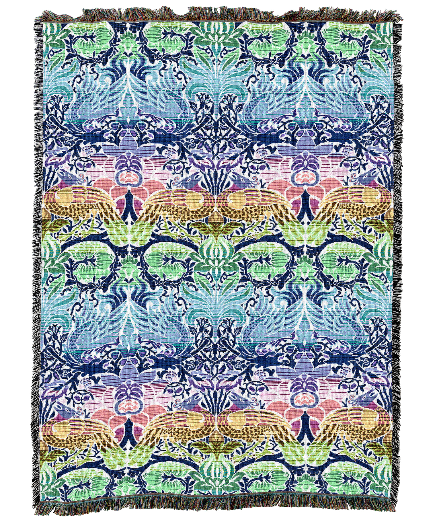 William Morris Dragon And Peacock Pastel Blanket XL