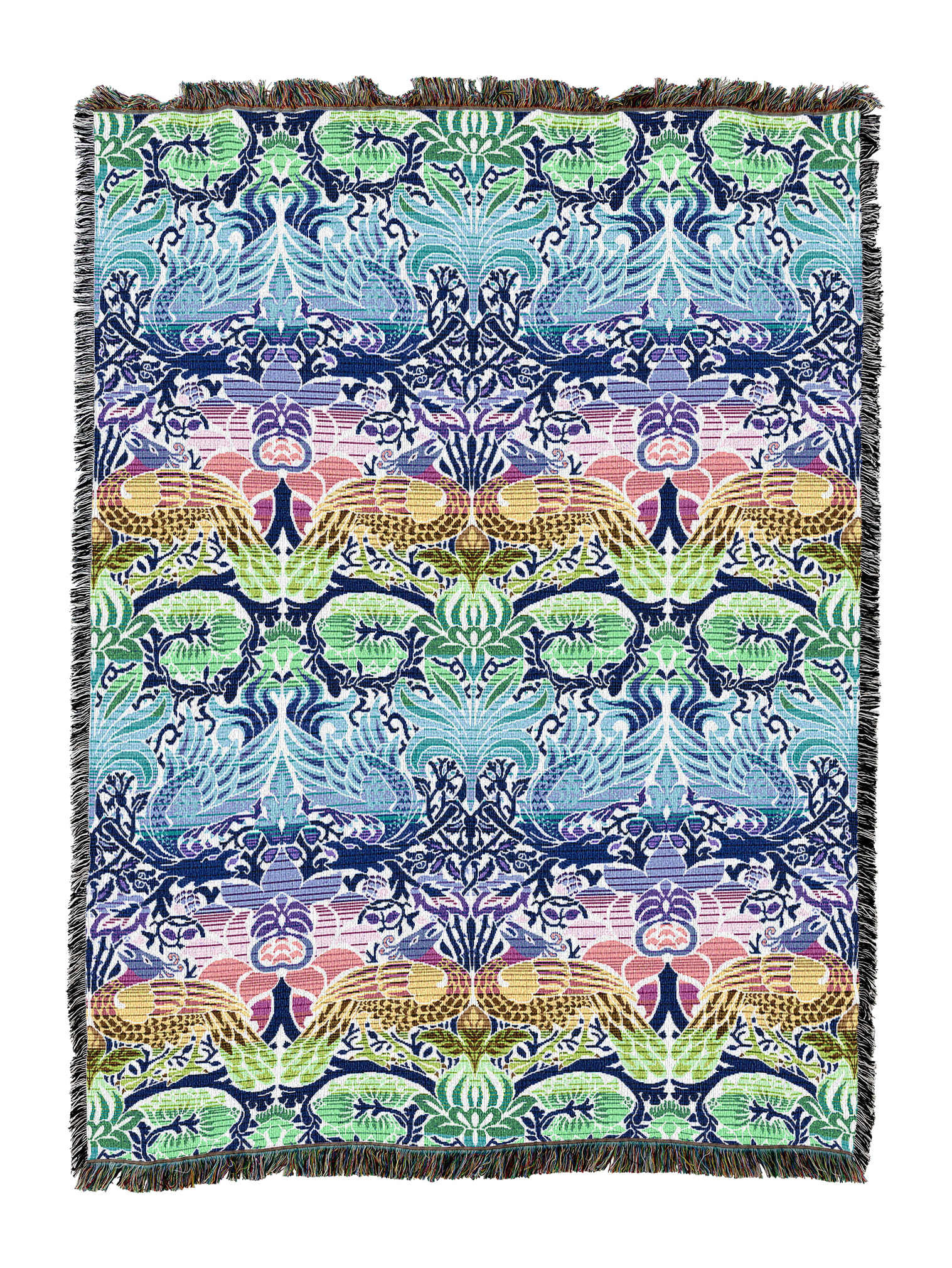 William Morris Dragon And Peacock Pastel Blanket XL