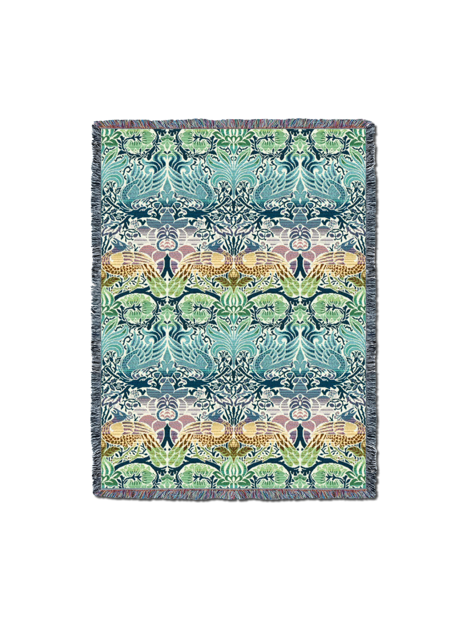 William Morris Dragon And Peacock Pastel Blanket