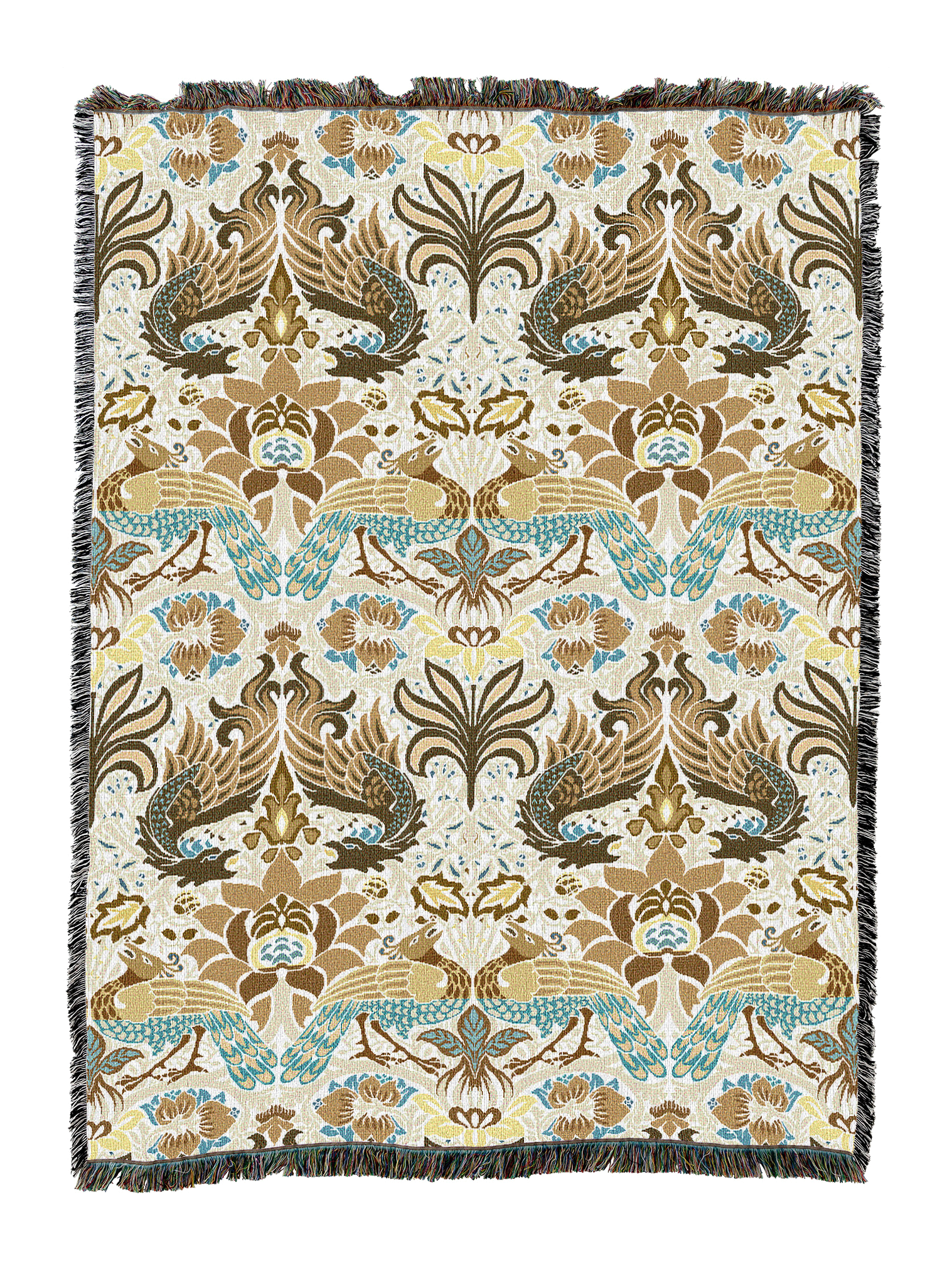 William Morris Dragon And Peacock Blanket