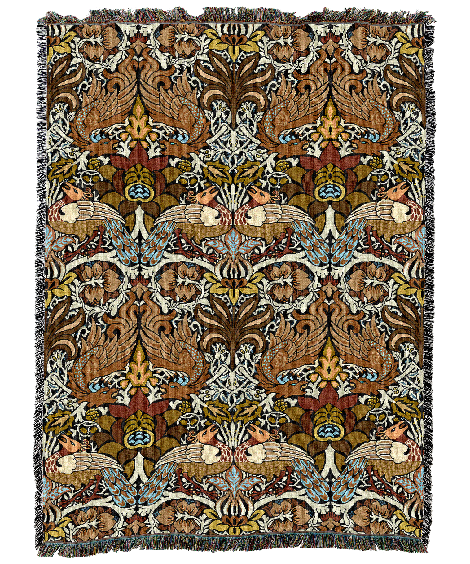 William Morris Dragon And Peacock Blanket